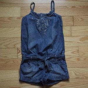 Justice Denim Jean Romper